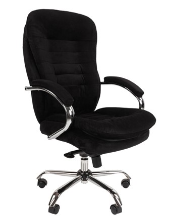 Офисное кресло CHAIRMAN HOME 795, велюр черный в Перми - изображение