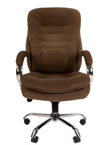 Офисное кресло CHAIRMAN HOME 795, велюр коричневое в Перми - предосмотр 3
