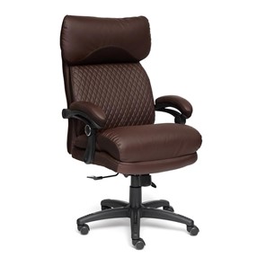 Офисное кресло CHIEF кож/зам/ткань, коричневый/коричневый стеганный, 36-36/36-36 стеганный/24 арт.13111 в Перми