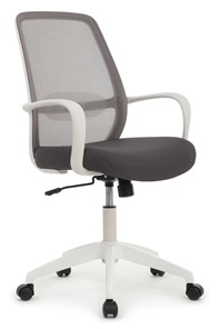 Кресло компьютерное Design W-207, Белый пластик/серая сетка в Перми