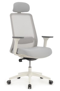 Офисное кресло Design WORK W-218C, Светло-серый пластик/Светло-серая сетка в Березниках