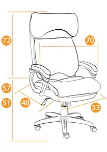 Офисное кресло DUKE флок/ткань, серый/серый, 29/TW-12 арт.14039 в Березниках - предосмотр 27