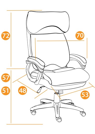 Офисное кресло DUKE флок/ткань, серый/серый, 29/TW-12 арт.14039 в Перми - изображение 27