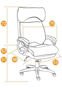 Компьютерное кресло DUKE кож/зам/ткань, бежевый/бронза, 36-34/21 арт.12906 в Перми - предосмотр 17