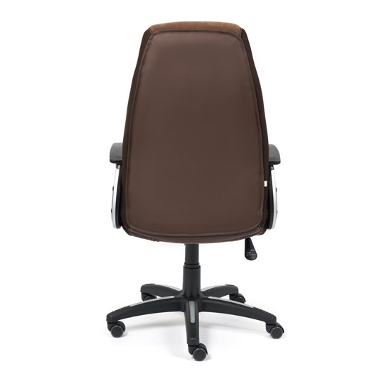 Кресло компьютерное INTER кож/зам/флок/ткань, коричневый, 36-36/6/TW-24 арт.15028 в Перми - изображение 4