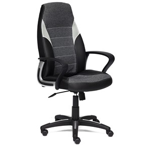 Кресло компьютерное INTER кож/зам/ткань, черный/серый/серый, 36-6/207/14 арт.12017 в Кунгуре