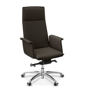 Кресло офисное Лео, экокожа премиум / темно-коричневая CN1113 в Перми