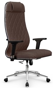 Кресло офисное Мetta L 1m 40M/2D Infinity Easy Clean (MPES) топган OMS, нижняя часть 17853 темно-коричневый в Перми