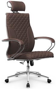 Кресло офисное Metta L 2c 44C/K116 Infinity Easy Clean топган OMS, нижняя часть 17853 темно-коричневый в Перми