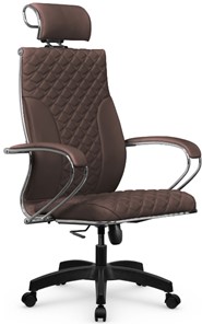 Кресло офисное Metta L 2c 44C/K116 Infinity Easy Clean топган OMS, нижняя часть 17859 темно-коричневый в Перми