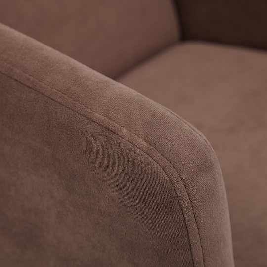 Офисное кресло MILAN хром флок, коричневый, арт.13945 в Перми - изображение 5