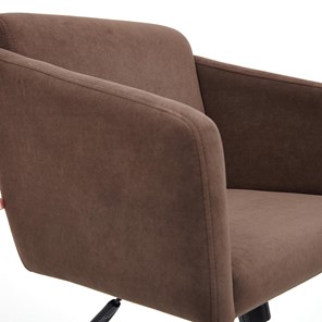 Офисное кресло MILAN хром флок, коричневый, арт.13945 в Перми - предосмотр 8