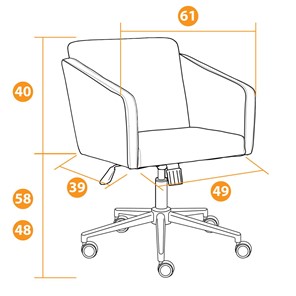 Кресло компьютерное MILAN хром флок, серый, арт.13947 в Перми - предосмотр 7