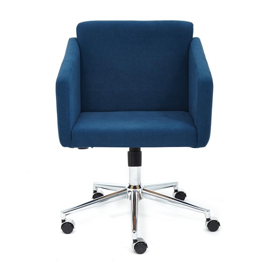 Офисное кресло MILAN хром флок, синий, арт.13948 в Перми - изображение 1
