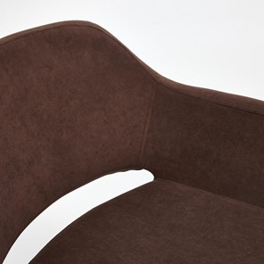 Офисное кресло MODENA хром флок, коричневый, арт.14228 в Перми - предосмотр 5
