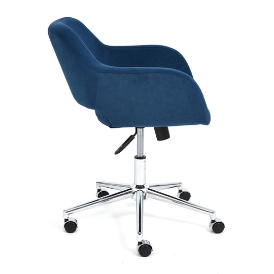 Кресло компьютерное MODENA хром флок, синий, арт.14233 в Перми - изображение 1