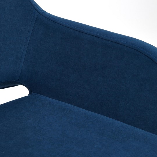 Кресло компьютерное MODENA хром флок, синий, арт.14233 в Перми - изображение 5