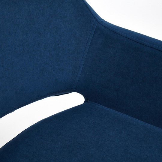 Кресло компьютерное MODENA хром флок, синий, арт.14233 в Перми - изображение 9