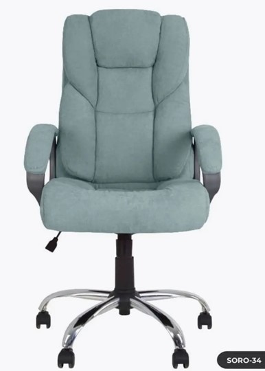 Кресло MORFEO (CHR68) ткань SORO-34, зеленая в Перми - изображение 1