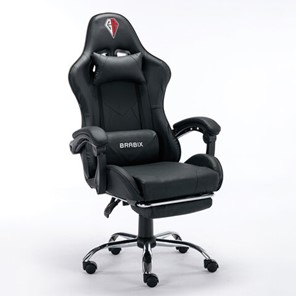 Офисное кресло RABIX "Dexter GM-135", подножка, две подушки, экокожа, черное, 532800 в Кунгуре