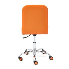 Офисное кресло RIO флок/кож/зам, оранжевый/оранжевый, арт.14188 в Перми - предосмотр 3