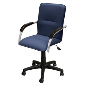 Офисное кресло Самба-лифт СРП-034 Люкс синий/венге в Перми - предосмотр