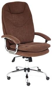 Компьютерное кресло SOFTY LUX флок, коричневый, арт.13595 в Перми - предосмотр