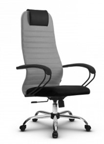 Кресло офисное SU-BK130-10 CH серый/черный в Перми