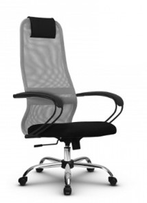Офисное кресло SU-BK130-8 CH серый/черный в Перми