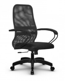 Кресло компьютерное SU-CK130-8 PL темно-серый/черный в Перми