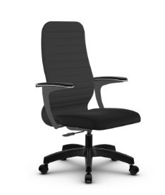 Кресло компьютерное SU-CU160-10P PL темно-серый/черный в Чайковском