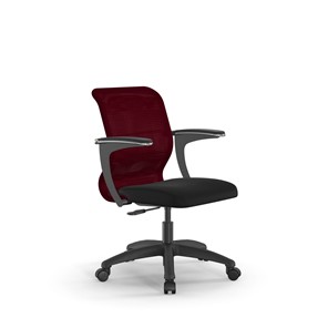 Кресло офисное SU-M-4/подл.160/осн.005 бордовый/черный в Перми