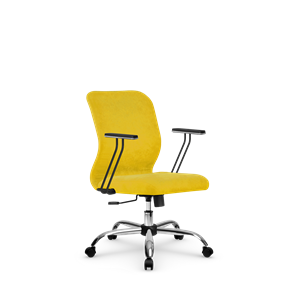 Кресло компьютерное SU-Mr-4/подл.110/осн.003 желтый в Березниках