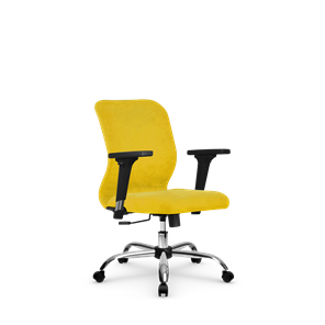Кресло компьютерное SU-Mr-4/подл.200/осн.003 желтый в Соликамске