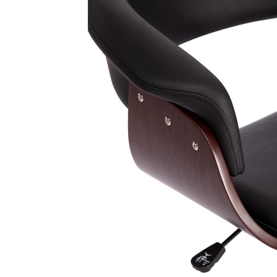 Кресло компьютерное VIMTA орех, кож/зам черный, арт.13663 в Перми - изображение 7