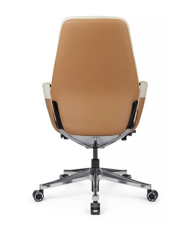 Кресло офисное Napoli-M (YZPN-YR021), Бежевая кожа/Кэмел кожа в Перми - изображение 3