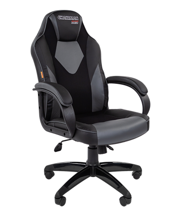 Кресло компьютерное CHAIRMAN GAME 17, цвет черный / серый в Перми - изображение