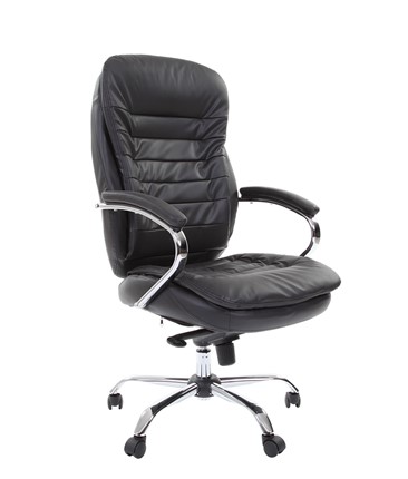 Кресло офисное CHAIRMAN 795 кожа, цвет черный в Перми - изображение