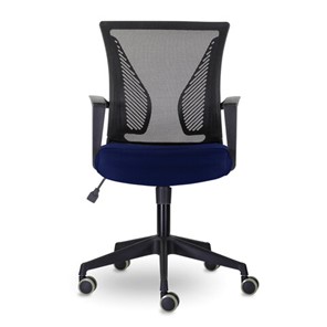 Кресло компьютерное Brabix Wings MG-309 (пластик черный, сетка, черное/синее) 532013 в Кунгуре