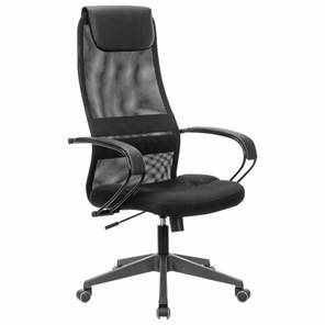 Кресло компьютерное Brabix Premium Stalker EX-608 PL (ткань-сетка/кожзам, черное) 532090 в Перми