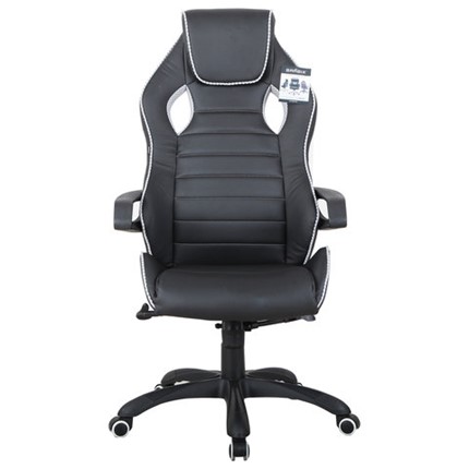 Офисное кресло Brabix Techno Pro GM-003 (экокожа, черное/серое, вставки серые) в Перми - изображение