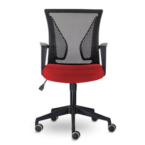 Офисное кресло Brabix Wings MG-309 (пластик черный, сетка, черное/красное) в Перми - предосмотр