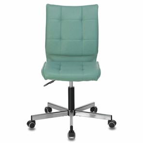 Офисное кресло Brabix Stream MG-314 (без подлокотников, пятилучие серебристое, экокожа, серо-голубое) 532079 в Кунгуре