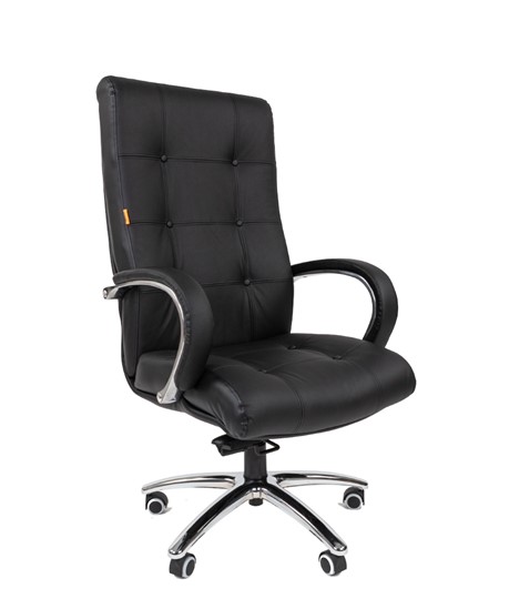 Офисное кресло CHAIRMAN 424 Кожа черная в Перми - изображение 1