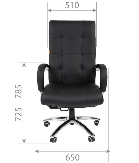 Офисное кресло CHAIRMAN 424 Кожа черная в Перми - изображение 4