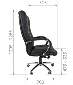 Офисное кресло CHAIRMAN 424 Кожа черная в Перми - предосмотр 5