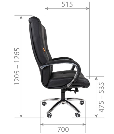 Офисное кресло CHAIRMAN 424 Кожа черная в Перми - изображение 5