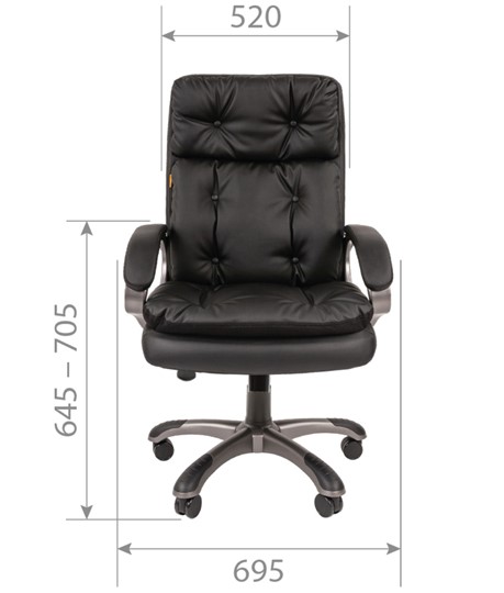 Кресло компьютерное CHAIRMAN 442 Экокожа черная в Перми - изображение 4
