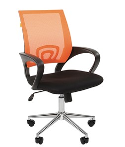 Кресло офисное CHAIRMAN 696 CHROME Сетка TW-66 (оранжевый) в Перми - предосмотр 1