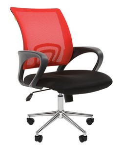 Компьютерное кресло CHAIRMAN 696 CHROME Сетка TW-69 (красный) в Перми - предосмотр 1